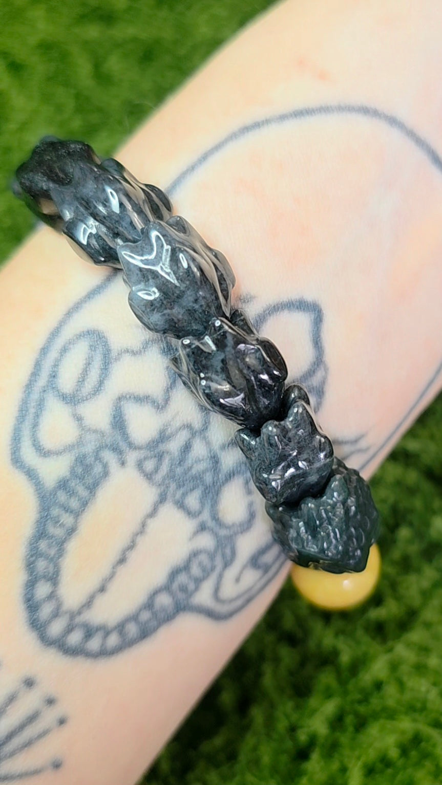 Black Jadeite Dragon Bracelet