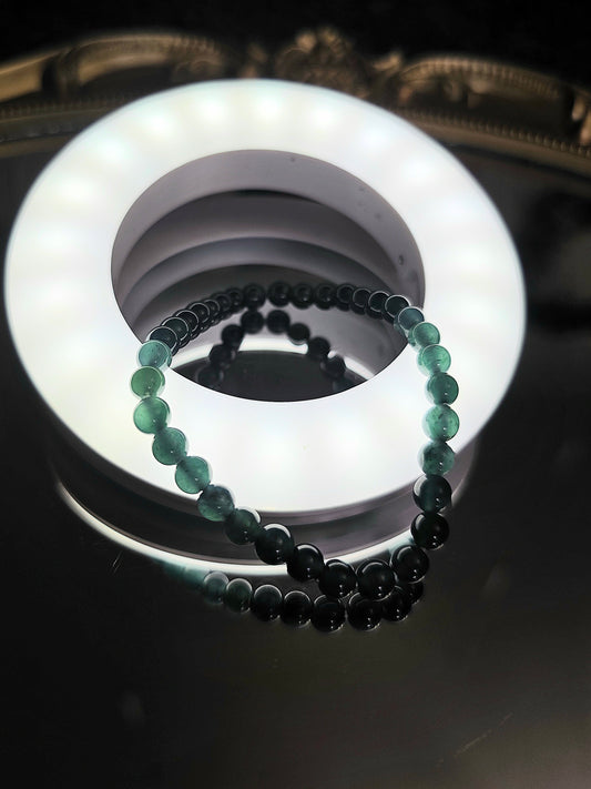 Blue Water Jadeite Stretch Bracelet