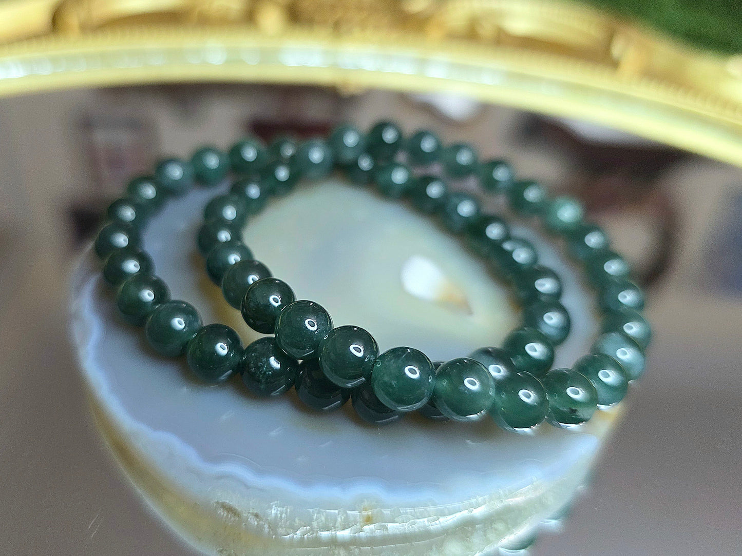 7mm Jadeite Stretch Bracelet