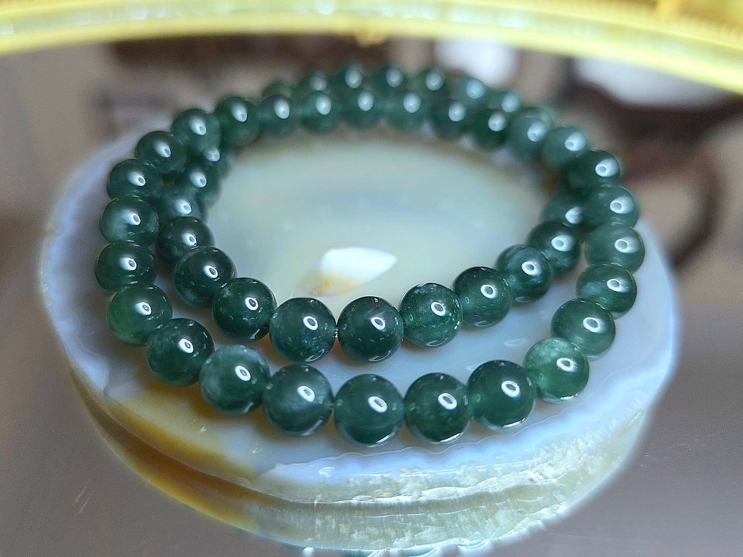 7mm Jadeite Stretch Bracelet