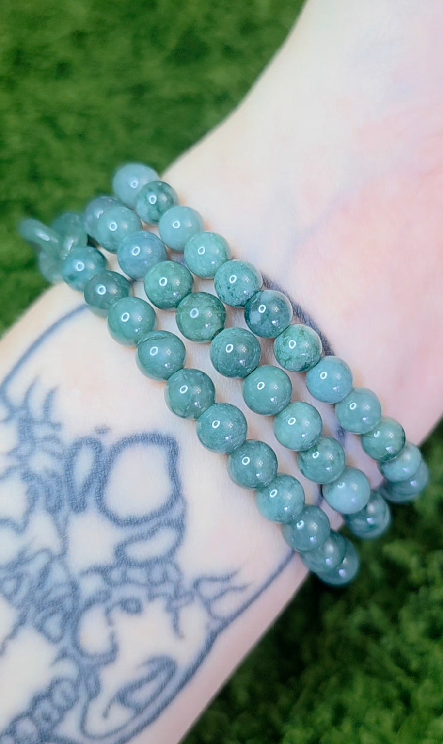 Jadeite Infinity Stretch Bracelet