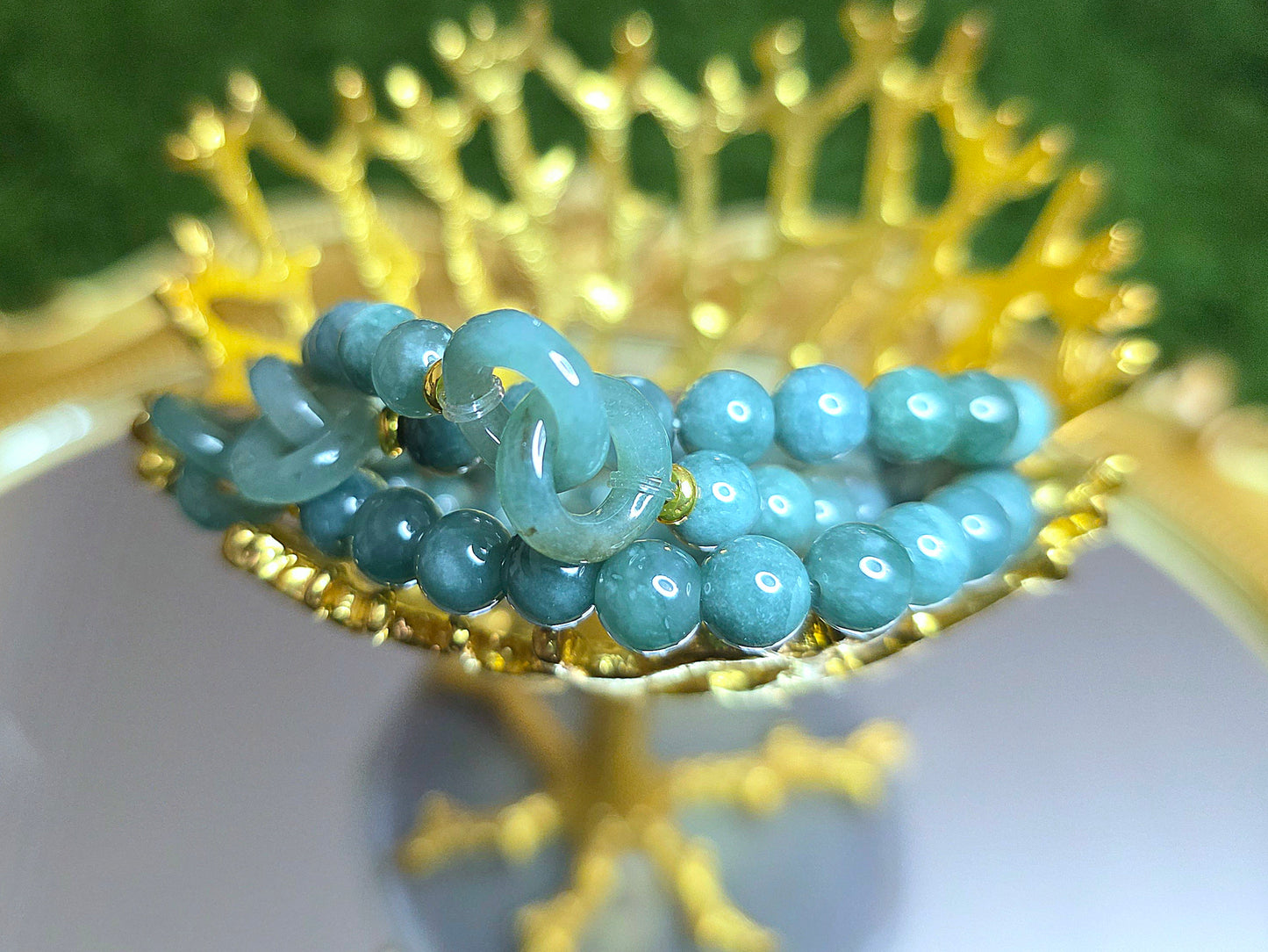 Jadeite Infinity Stretch Bracelet