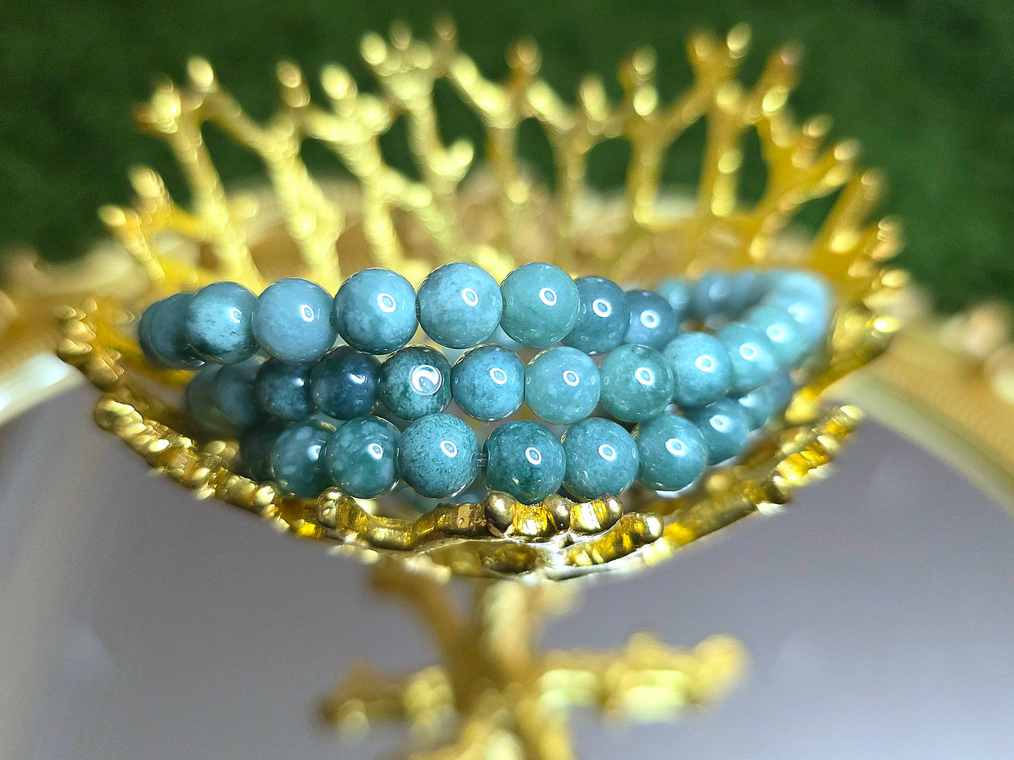 Jadeite Infinity Stretch Bracelet