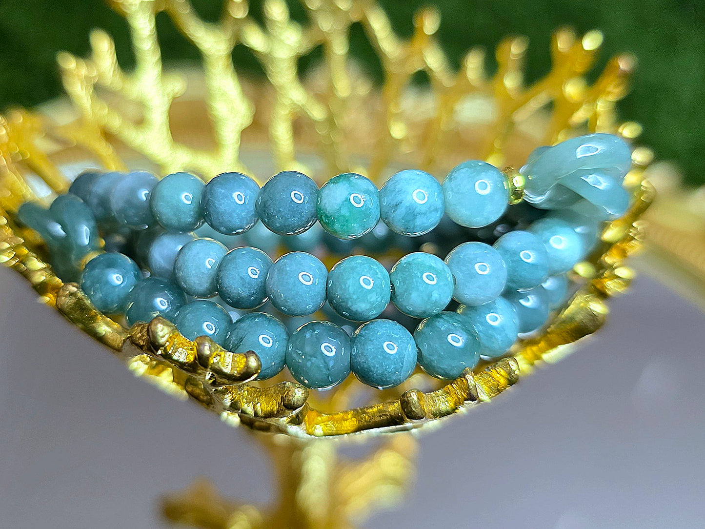 Jadeite Infinity Stretch Bracelet