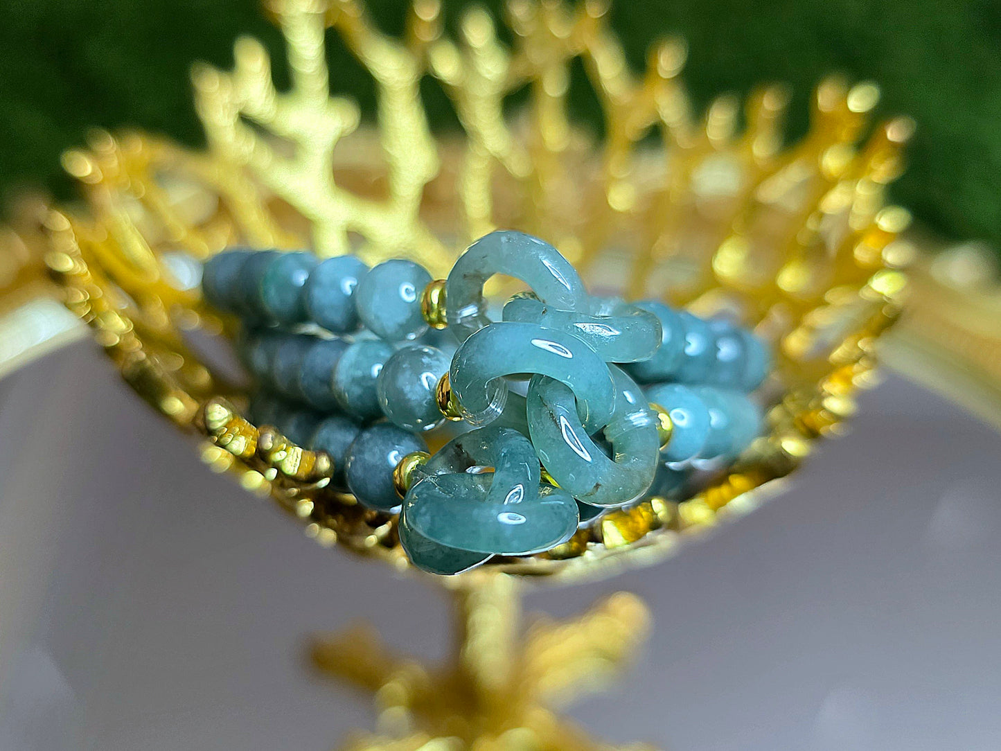 Jadeite Infinity Stretch Bracelet