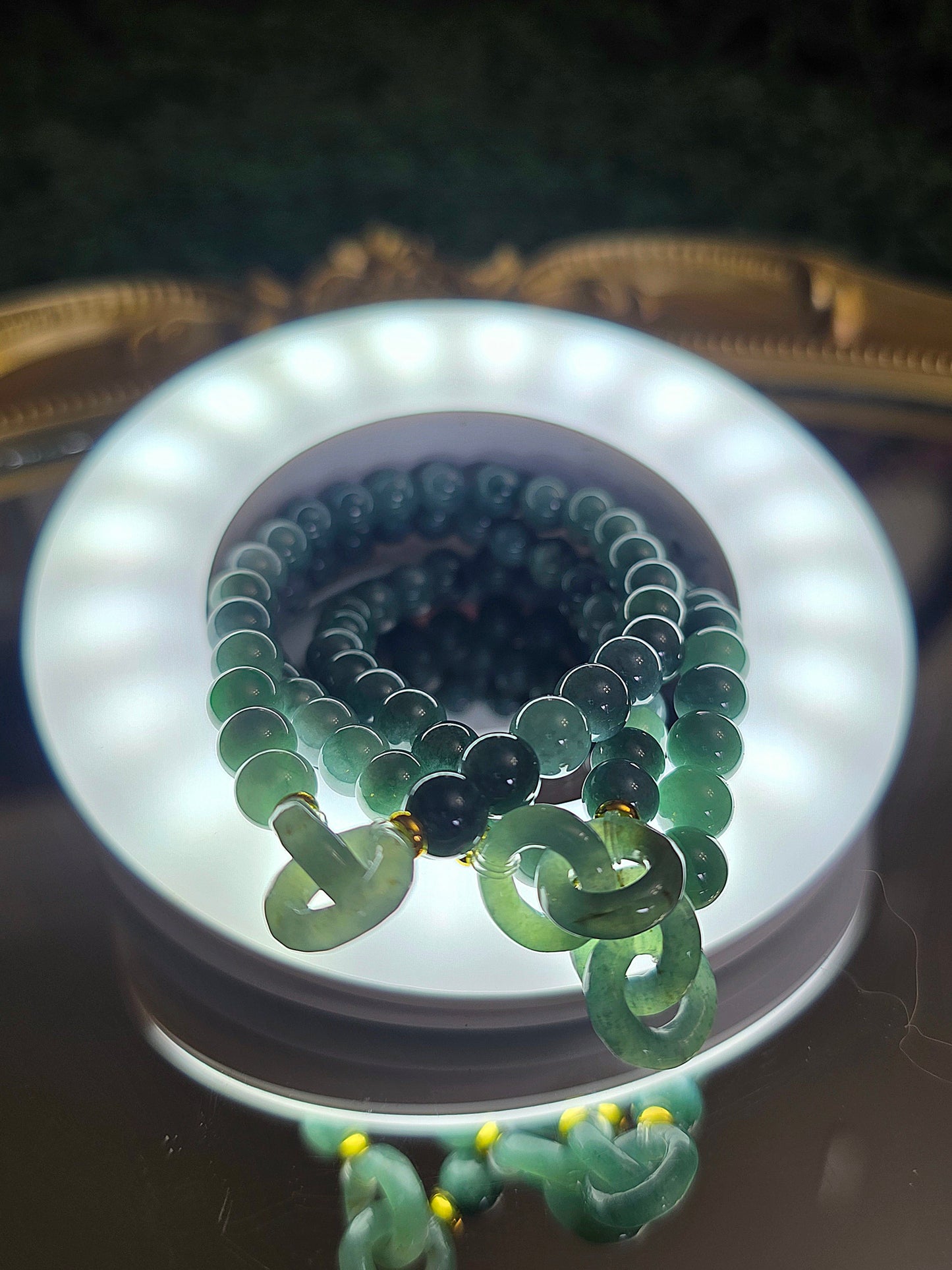 Jadeite Infinity Stretch Bracelet