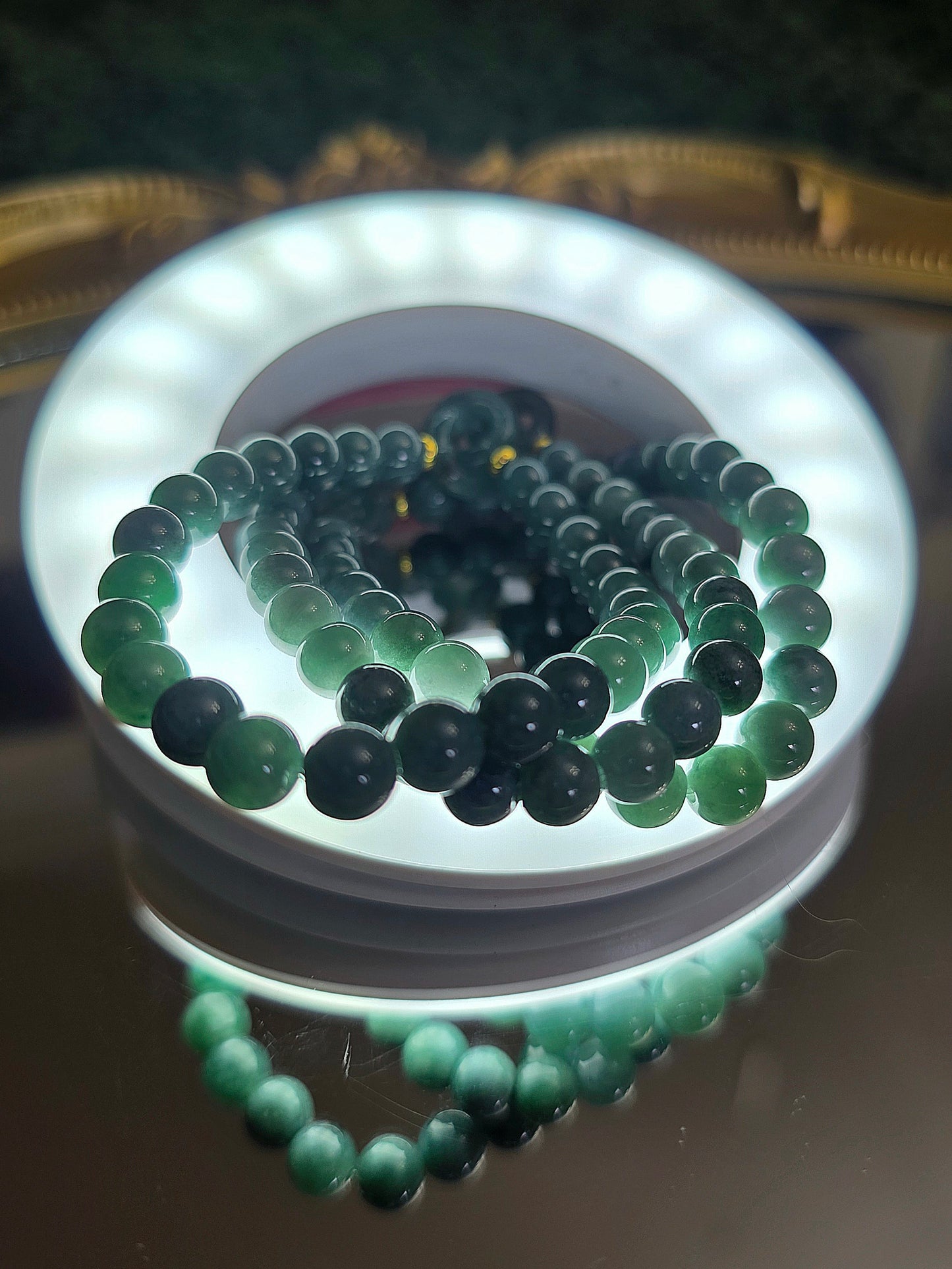 Jadeite Infinity Stretch Bracelet