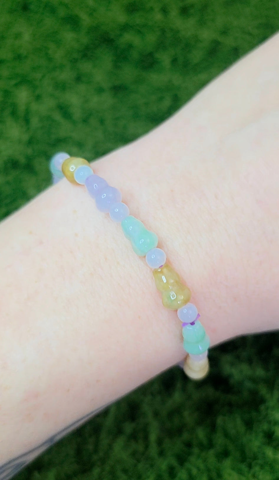 Jadeite Hulu Stretch Bracelet