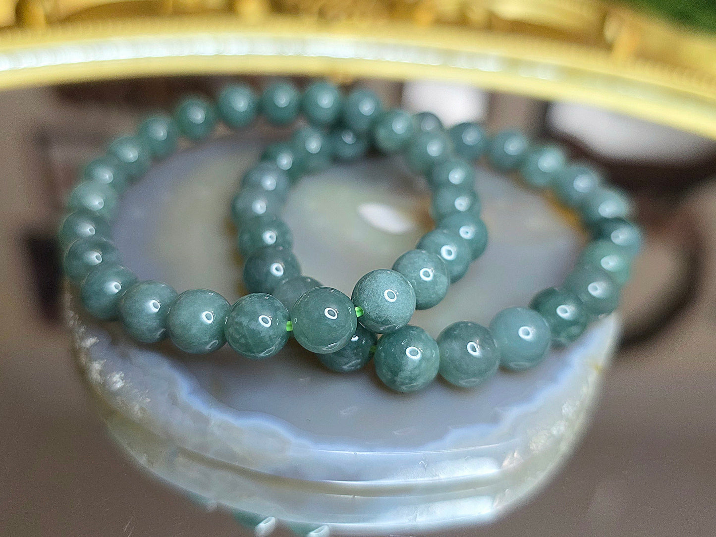 8mm Jadeite Stretch Bracelet