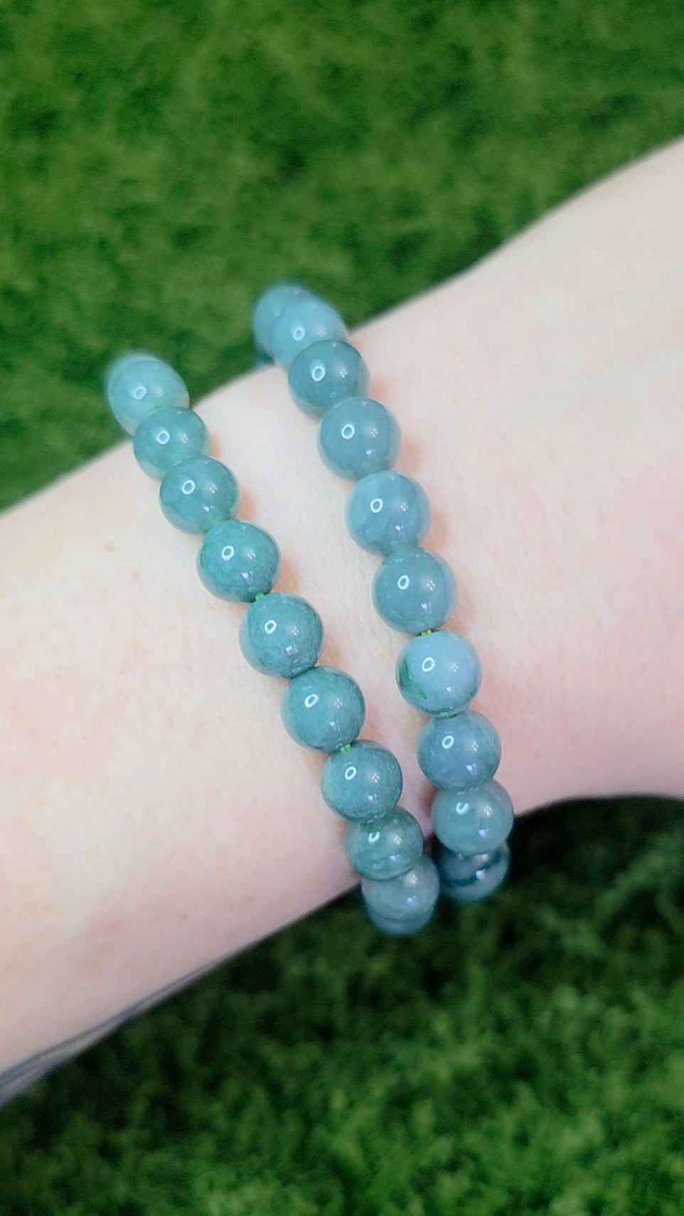 8mm Jadeite Stretch Bracelet