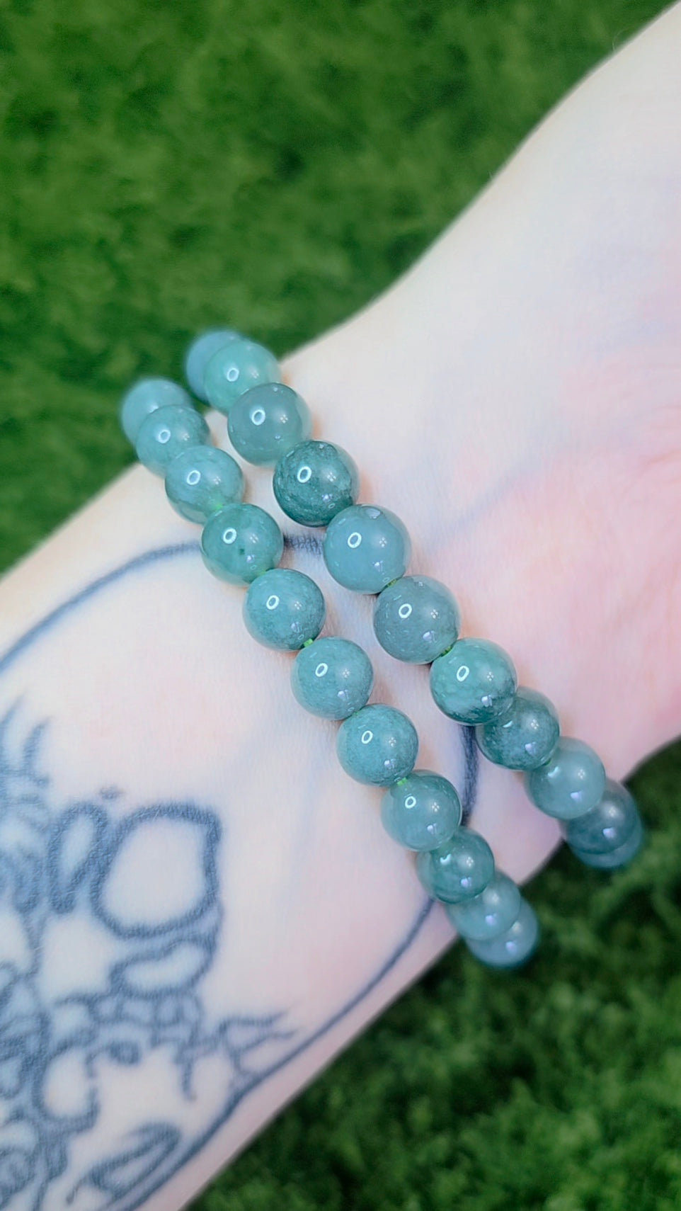 8mm Jadeite Stretch Bracelet