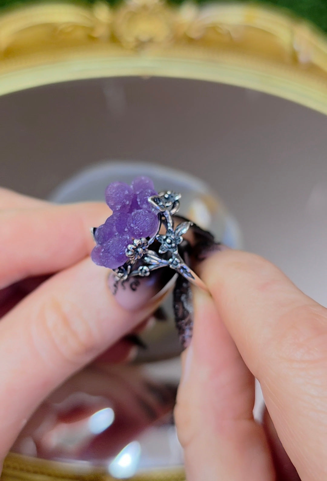 Grape Agate Ring B