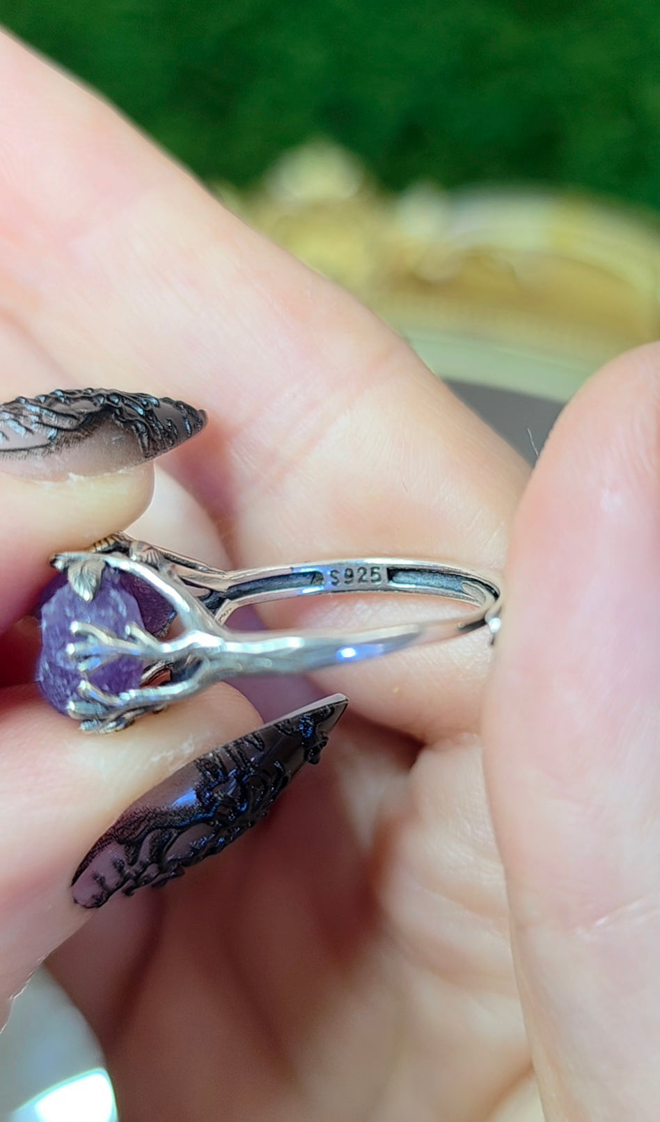 Grape Agate Ring D