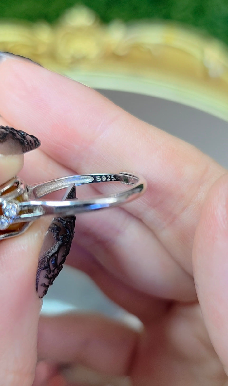Orange Fire Opal Freeform Ring