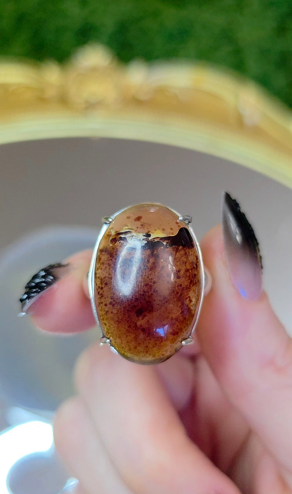 Indonesian Sumatra Amber Ring