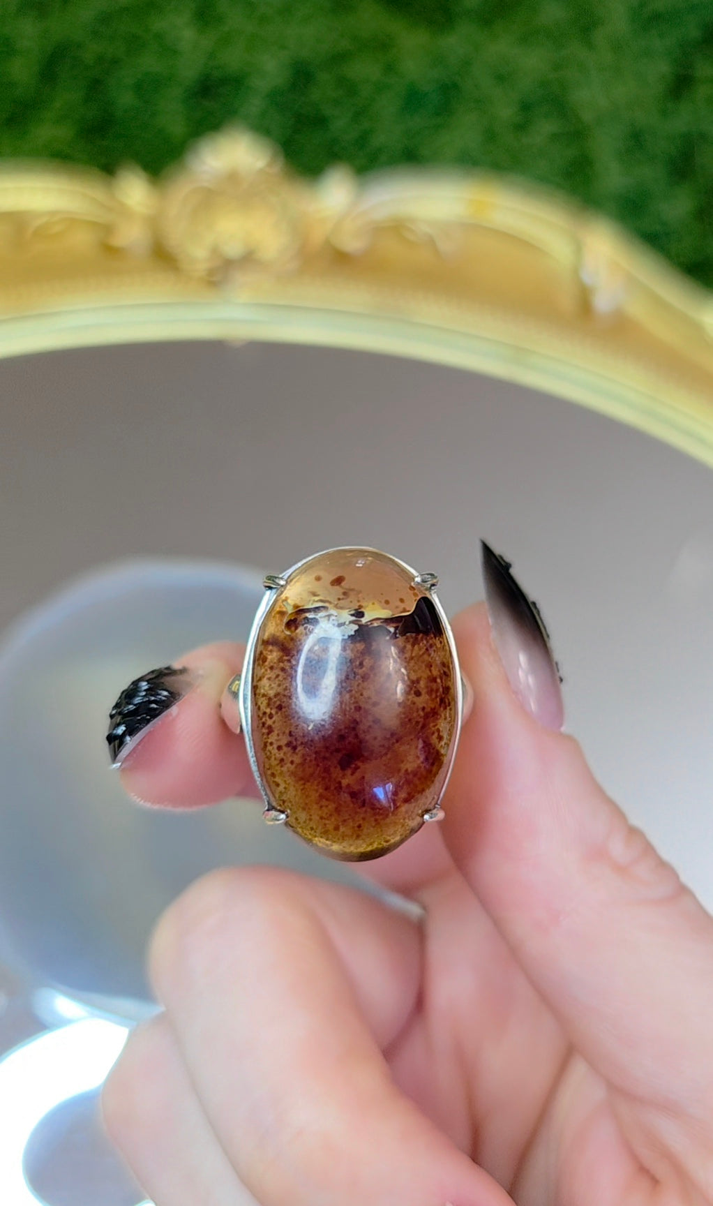 Indonesian Sumatra Amber Ring