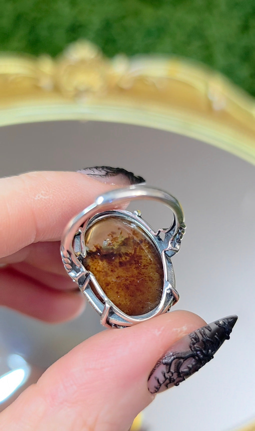 Indonesian Sumatra Amber Ring