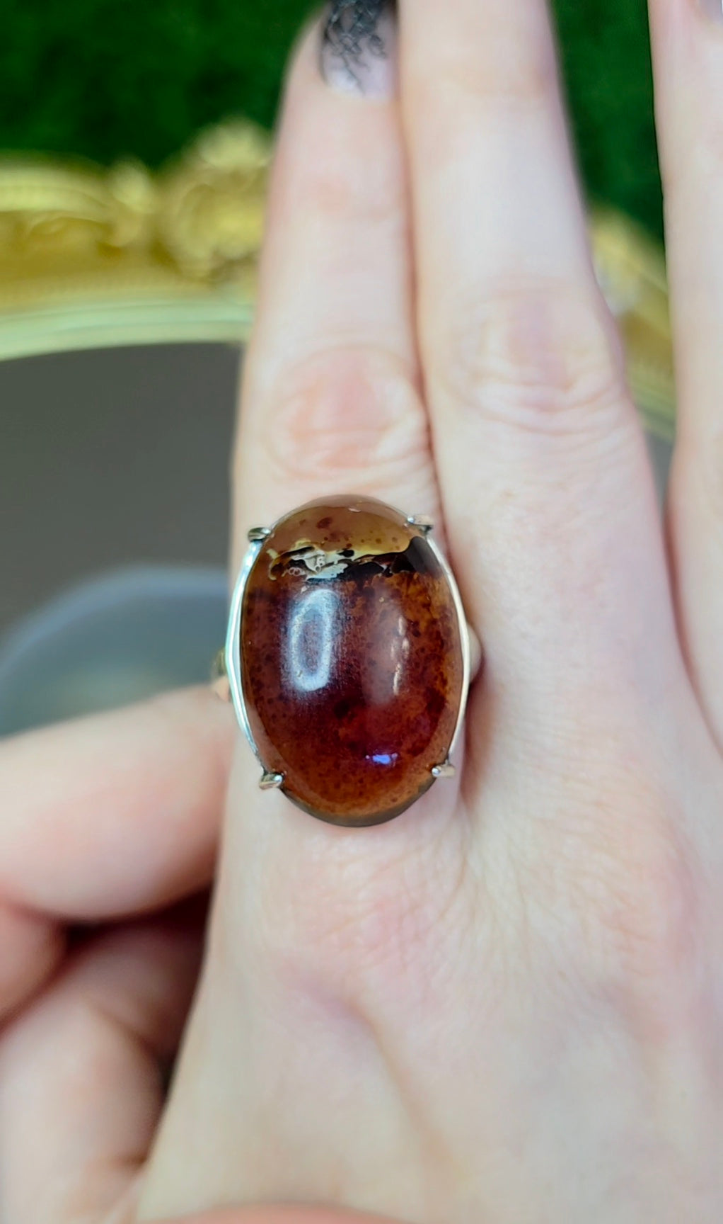Indonesian Sumatra Amber Ring
