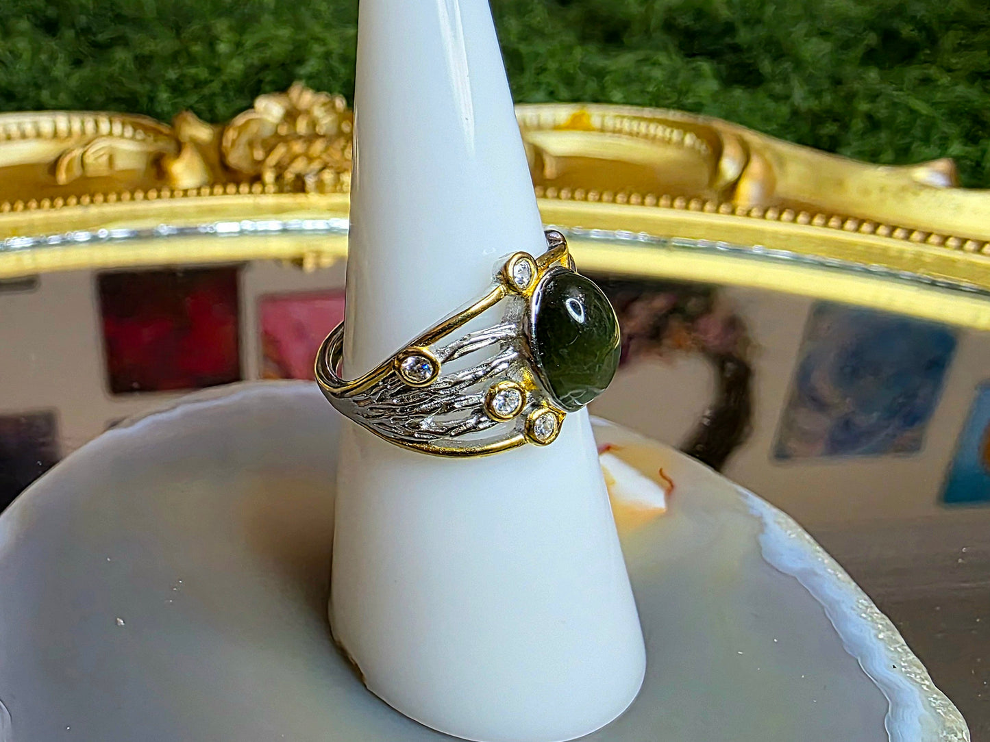 Green Rutile Quartz Ring