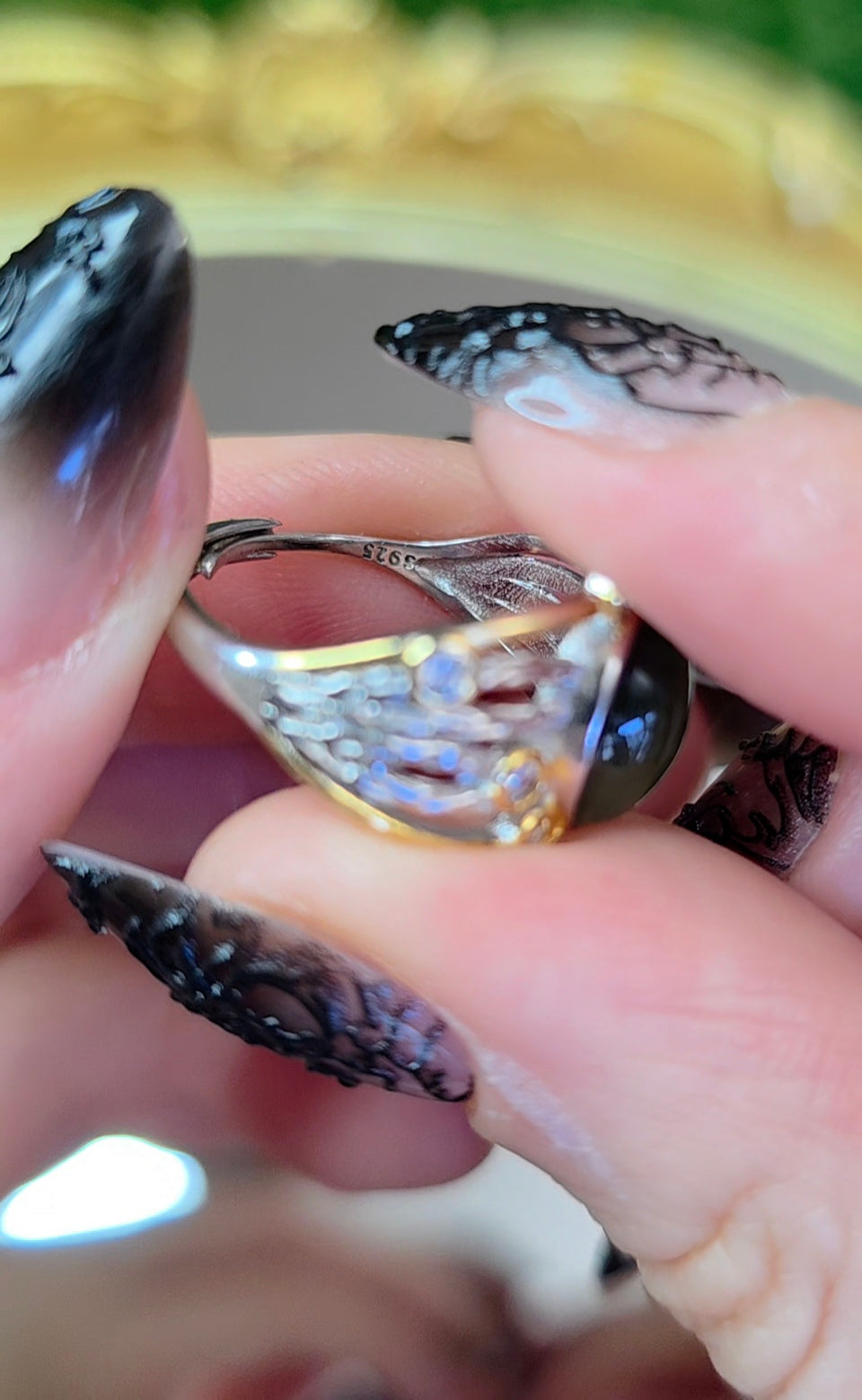 Green Rutile Quartz Ring