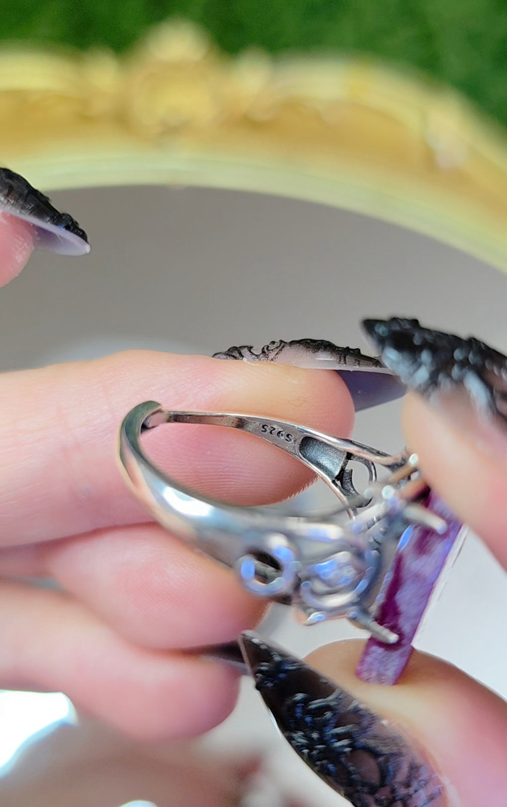 Record Jeeper Ruby Coffin Ring