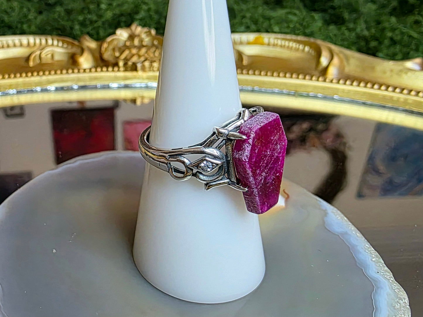 Record Jeeper Ruby Coffin Ring