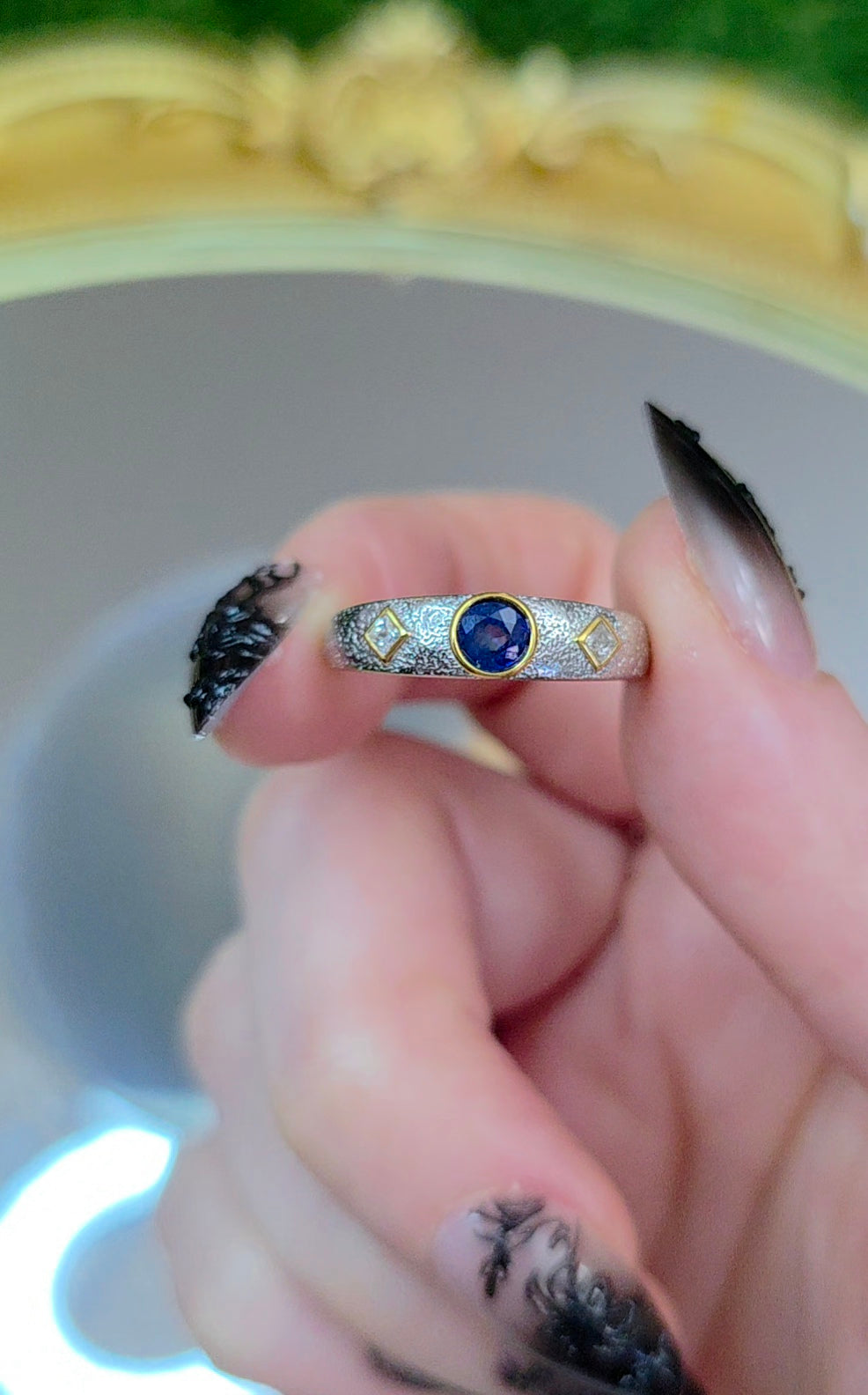 Blue Sapphire Stacking Ring
