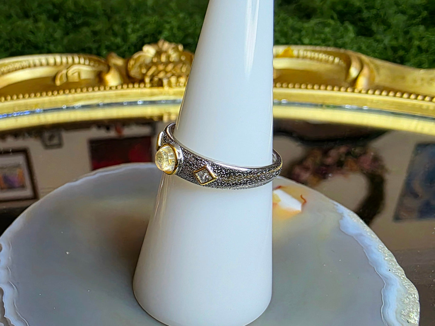 Rainbow Moonstone Stacking Ring