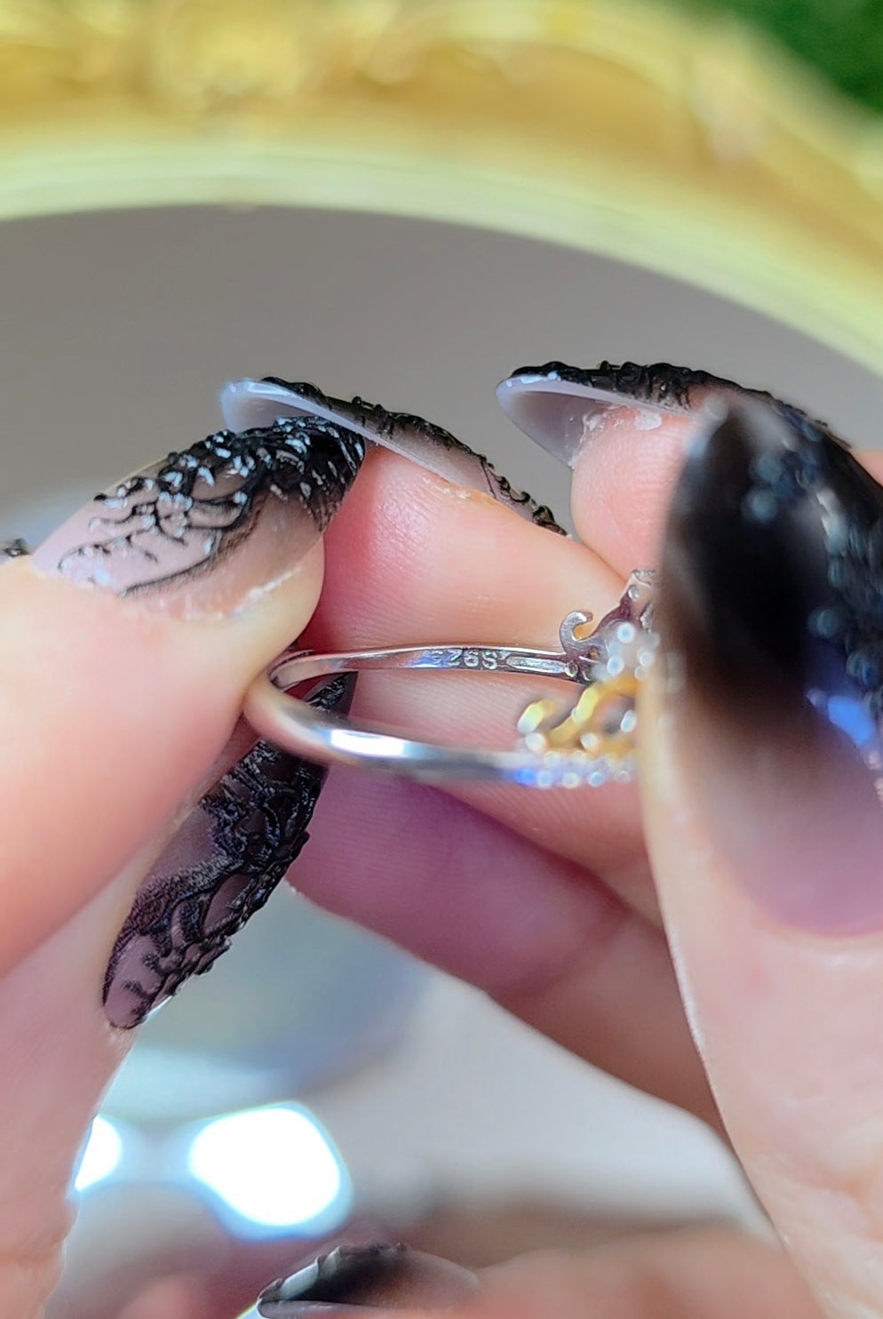 Rainbow Moonstone Tiara Ring B