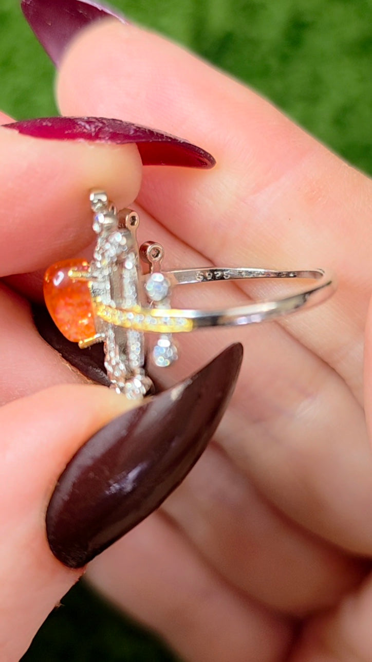 Golden Sunstone Blades Ring A