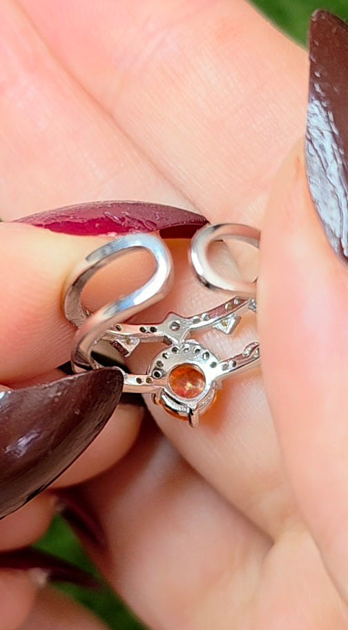 Golden Sunstone Double Ring A