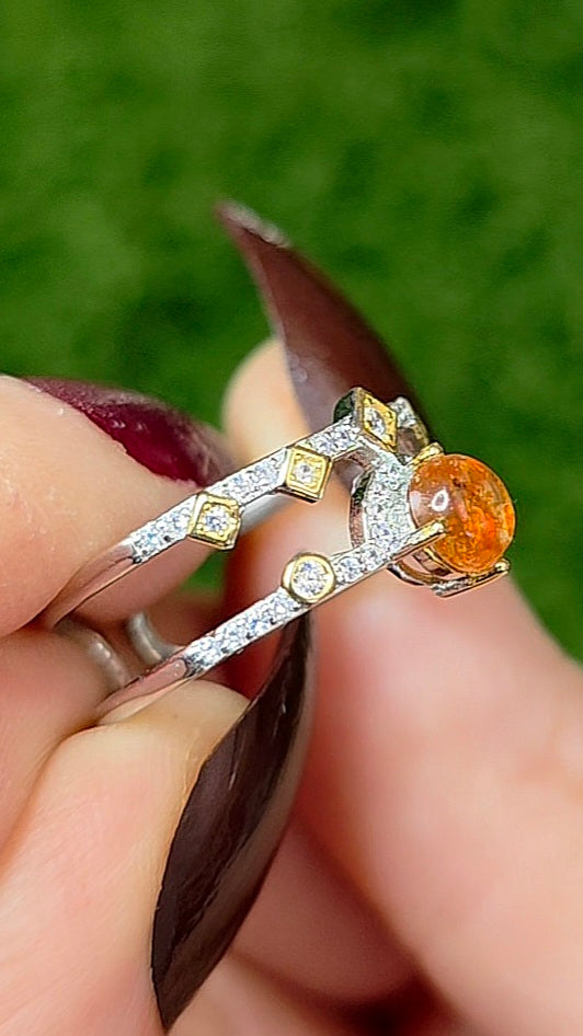 Golden Sunstone Double Ring B