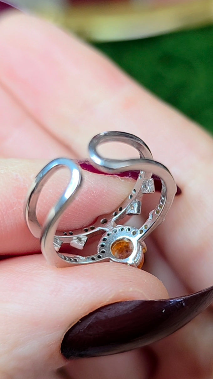 Golden Sunstone Double Ring B