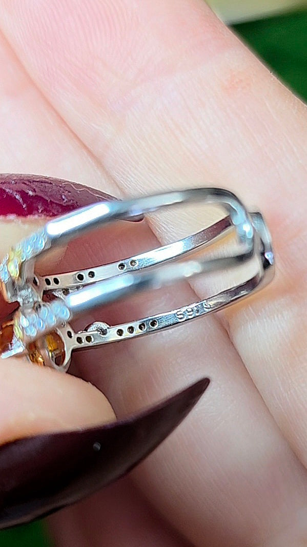 Golden Sunstone Double Ring B