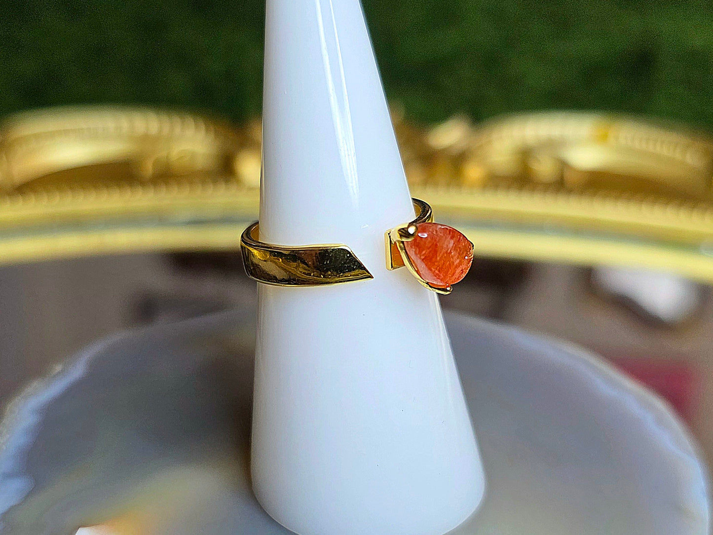 Golden Sunstone Wrap Ring A