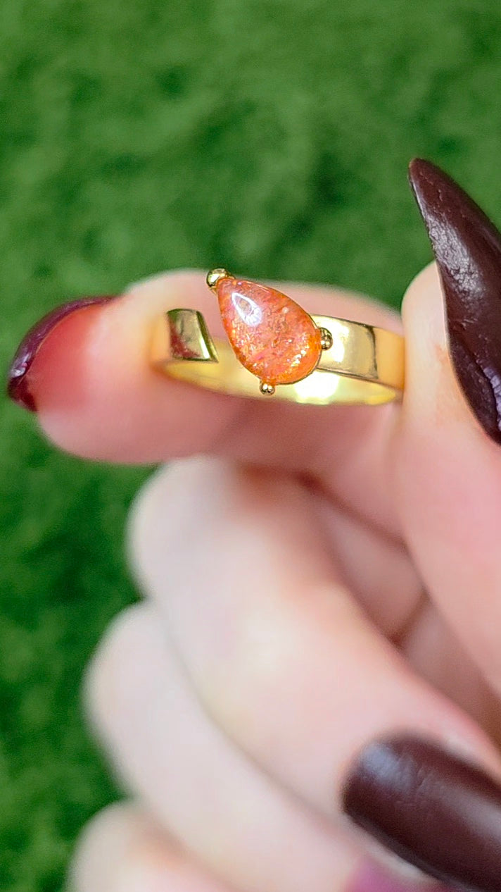 Golden Sunstone Wrap Ring A