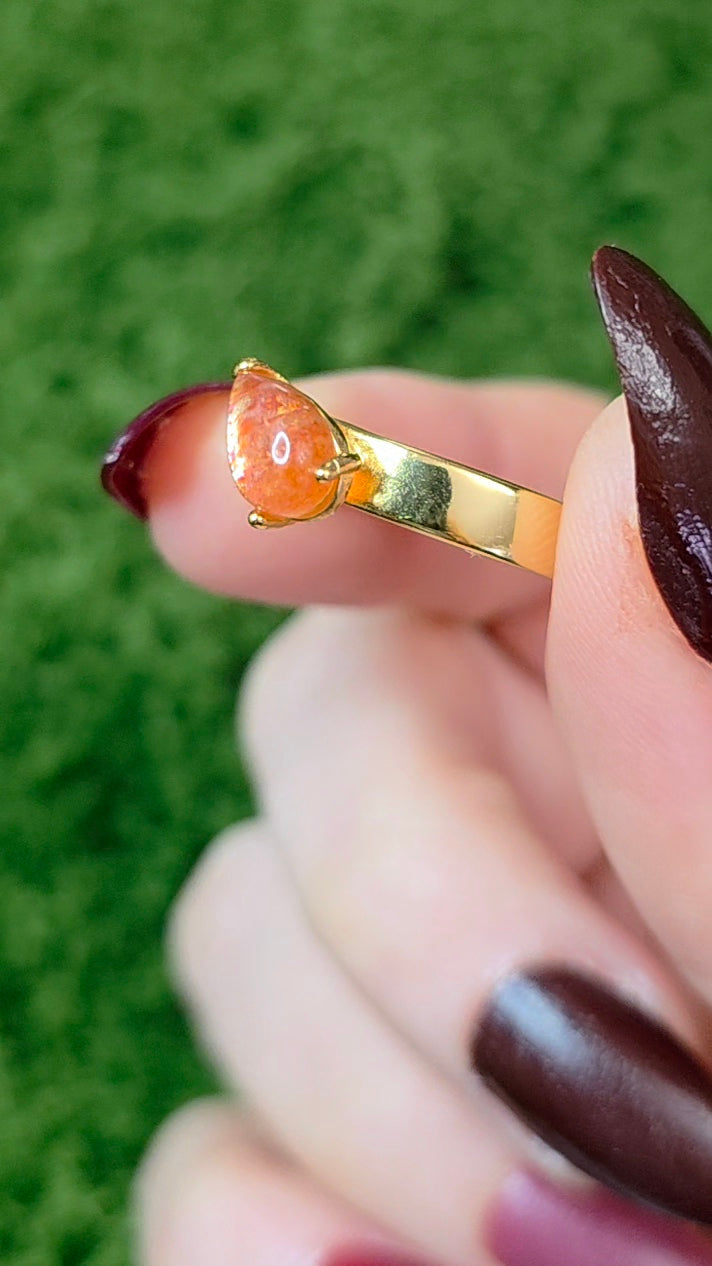 Golden Sunstone Wrap Ring A