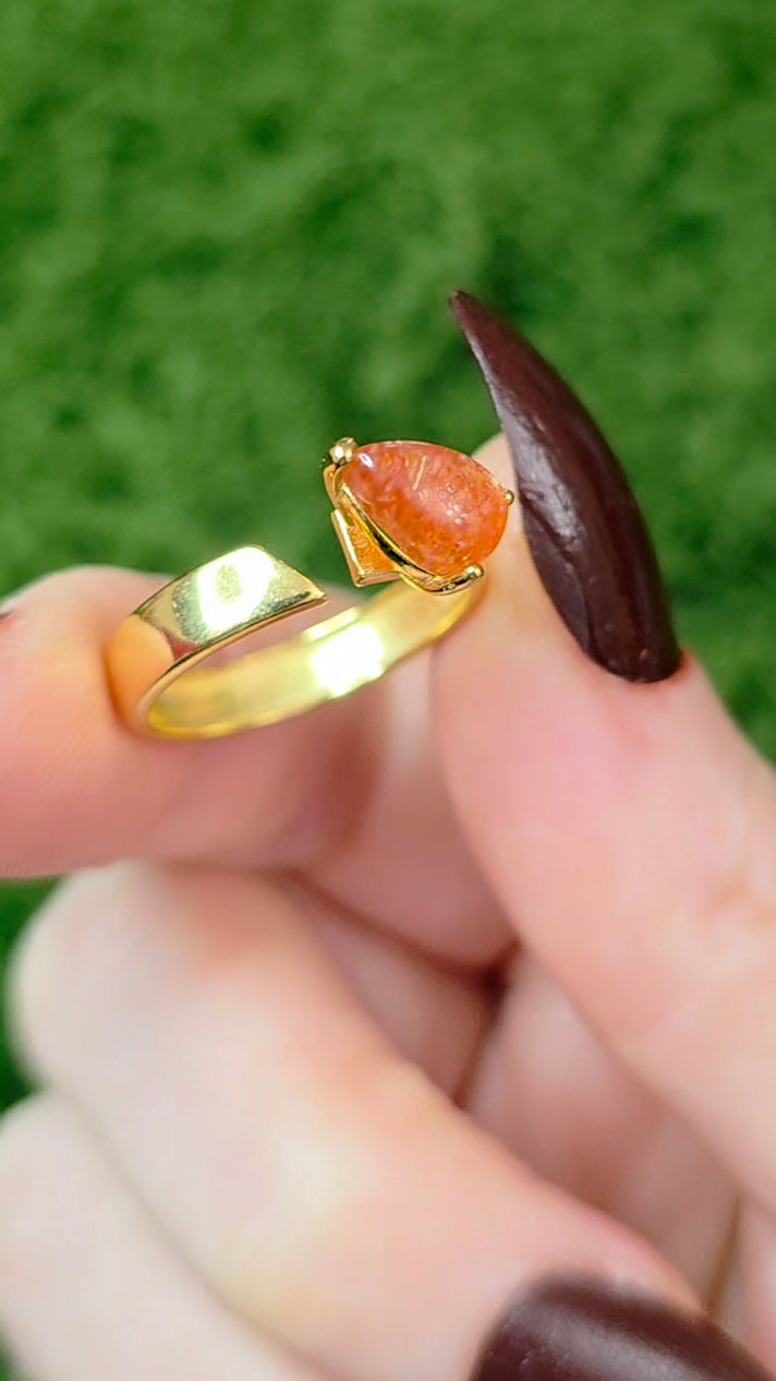 Golden Sunstone Wrap Ring A
