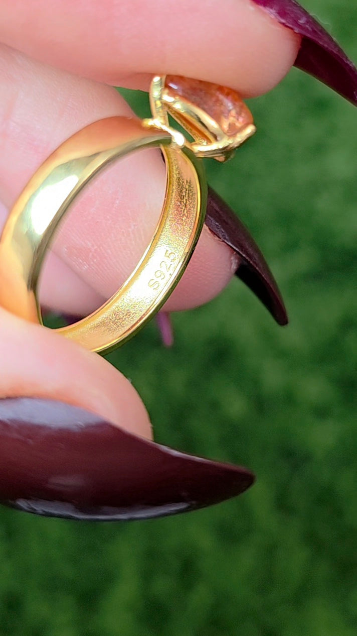 Golden Sunstone Wrap Ring A