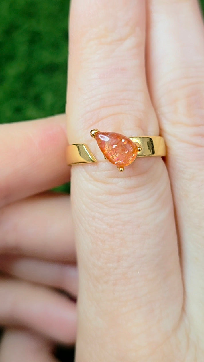 Golden Sunstone Wrap Ring A