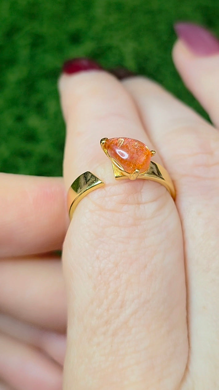 Golden Sunstone Wrap Ring A