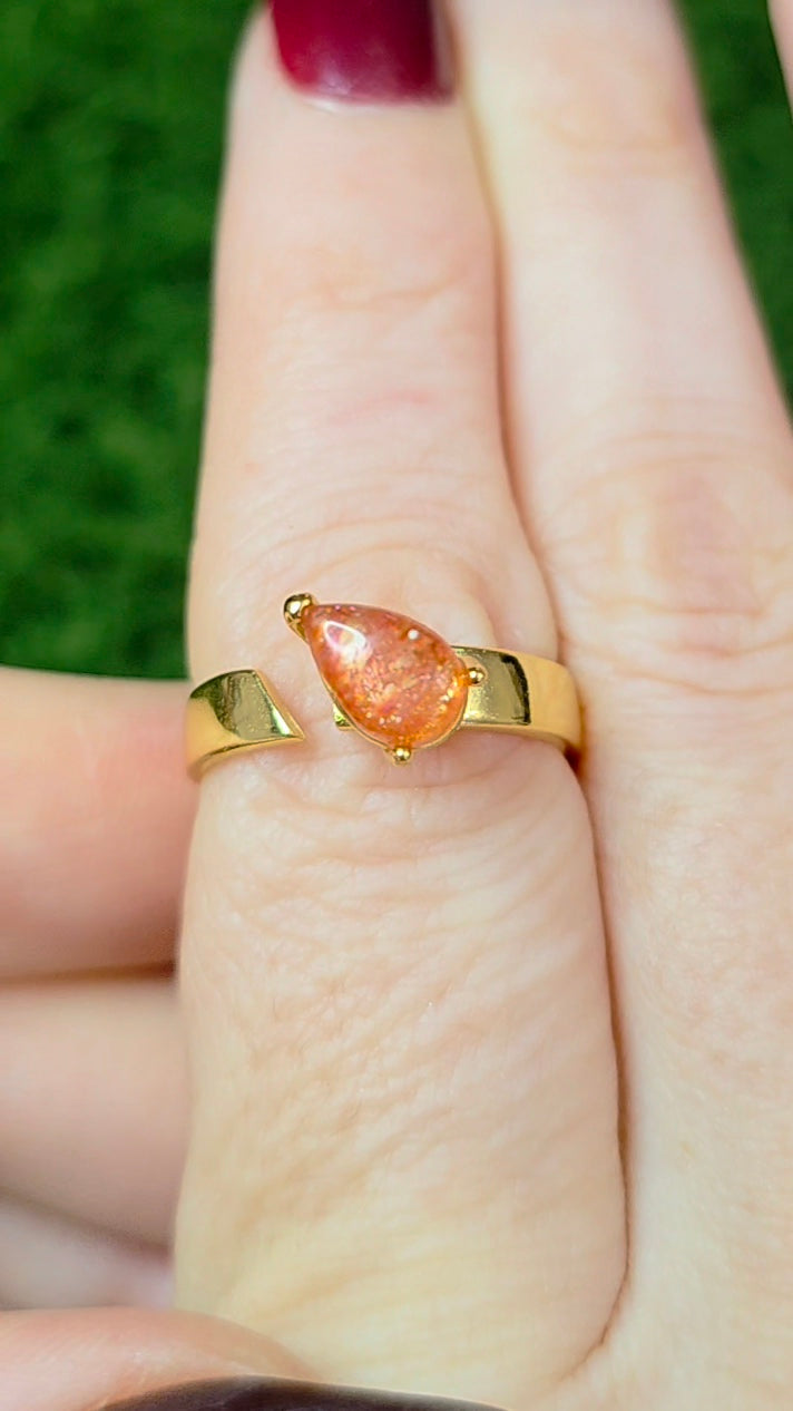 Golden Sunstone Wrap Ring A