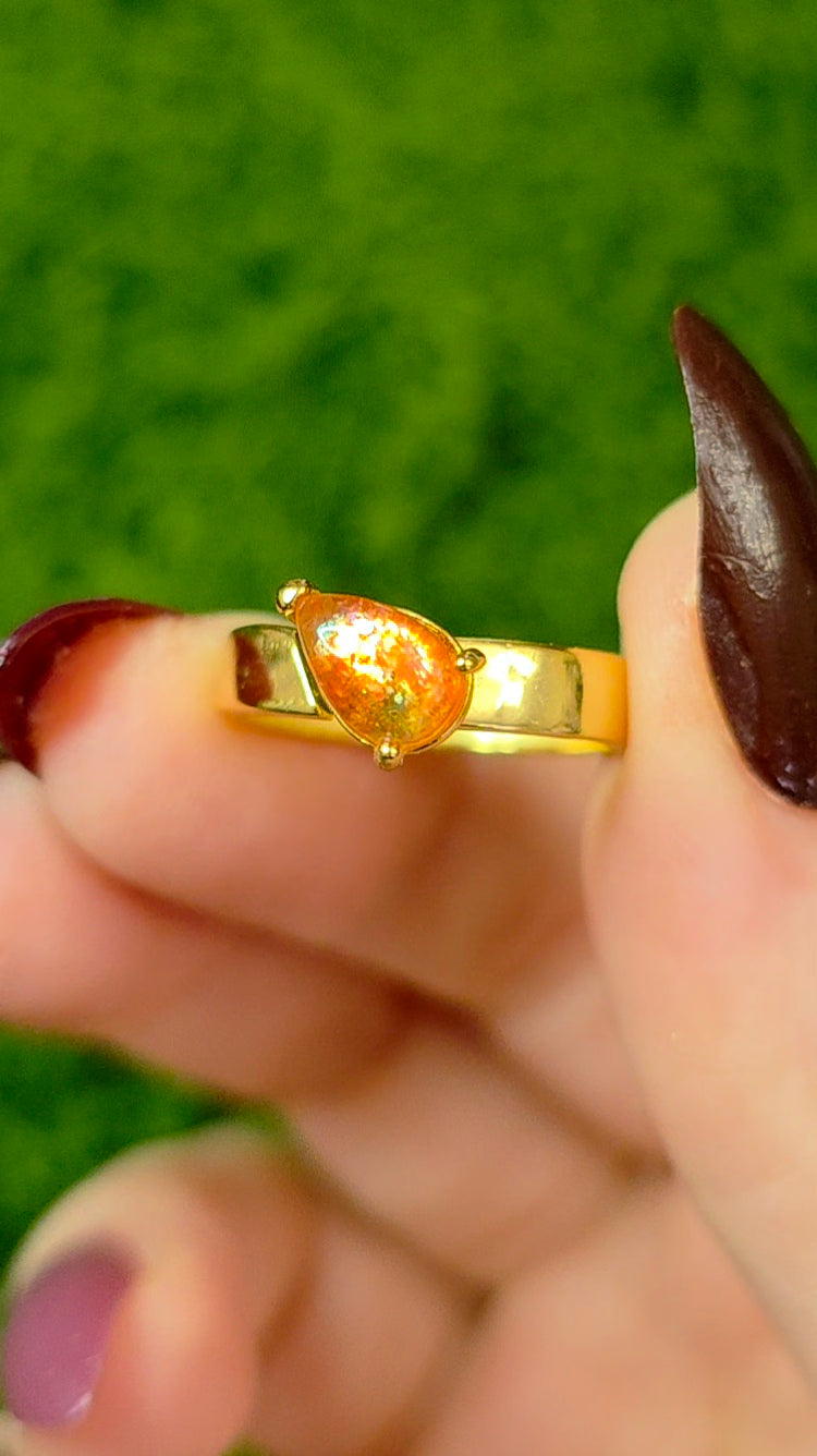 Golden Sunstone Wrap Ring B
