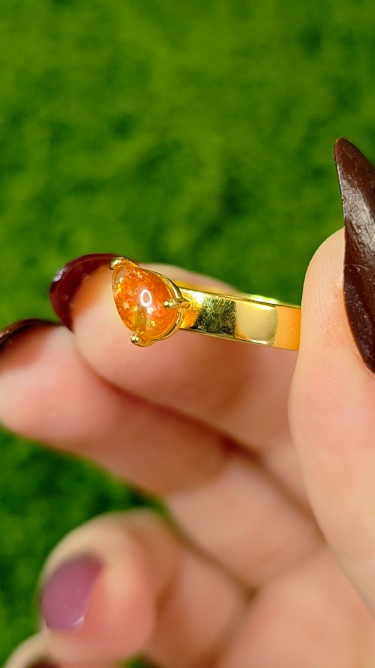 Golden Sunstone Wrap Ring B