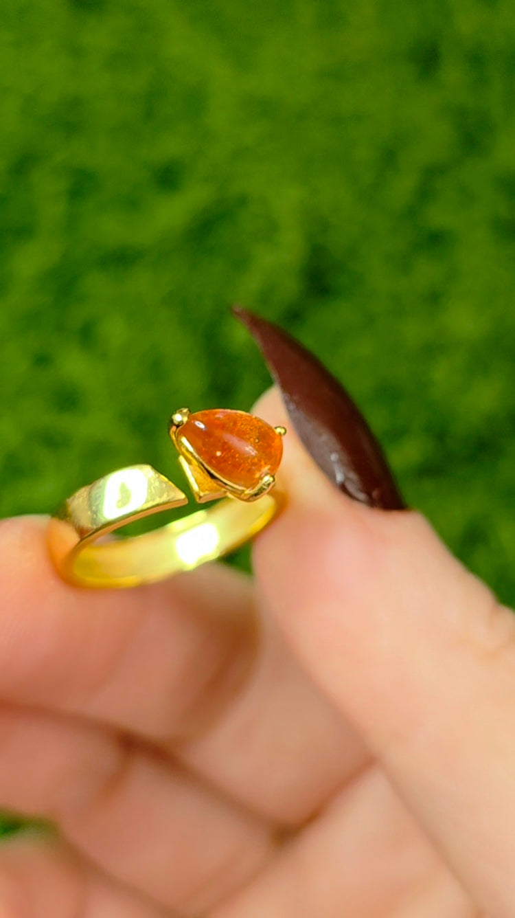 Golden Sunstone Wrap Ring B