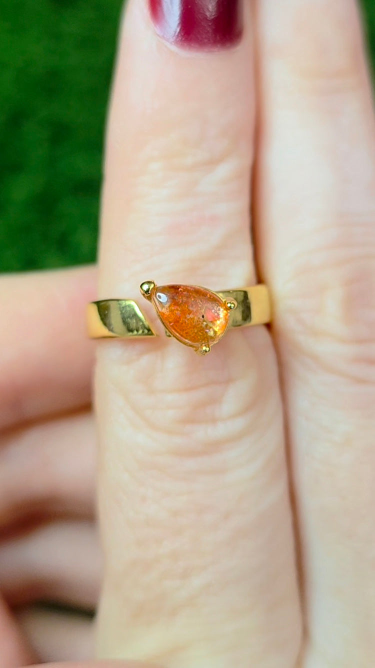 Golden Sunstone Wrap Ring B