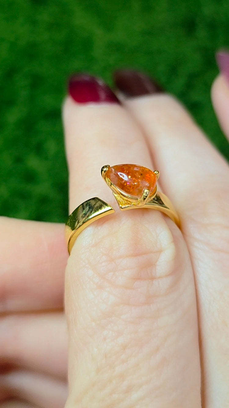 Golden Sunstone Wrap Ring B