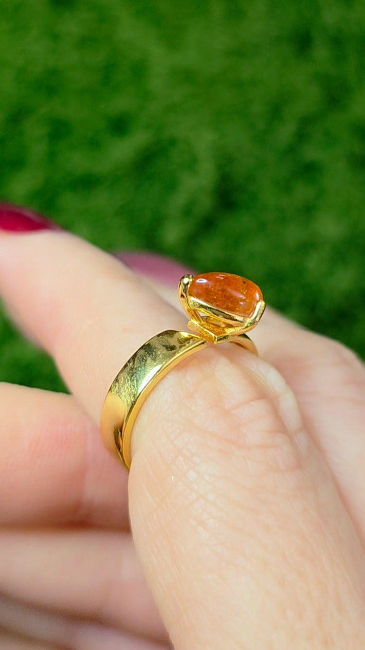 Golden Sunstone Wrap Ring B
