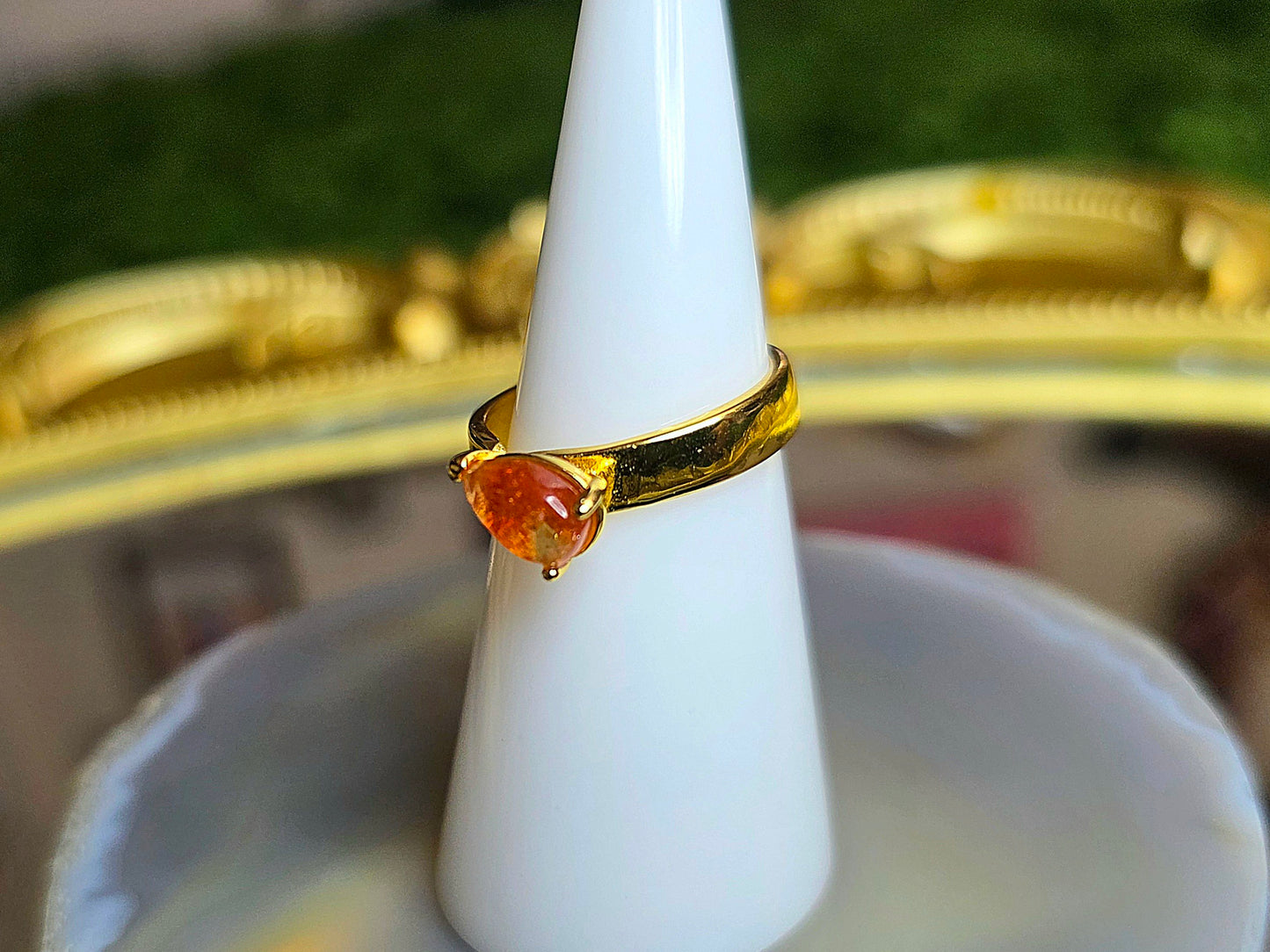 Golden Sunstone Wrap Ring B