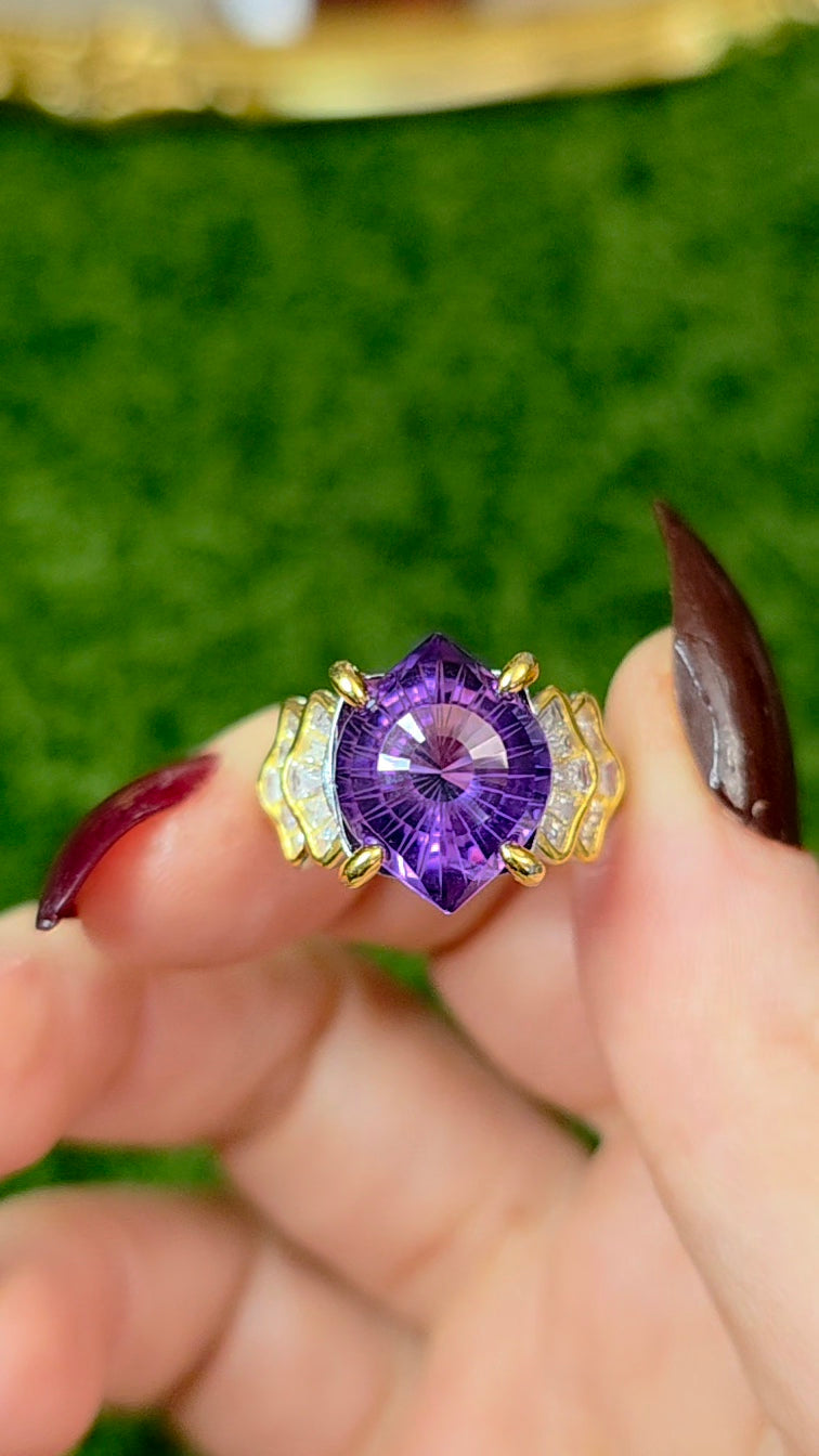Amethyst Devil's Eye Ring